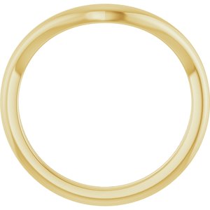 10K Yellow Gold Polished Contour Band Size 7