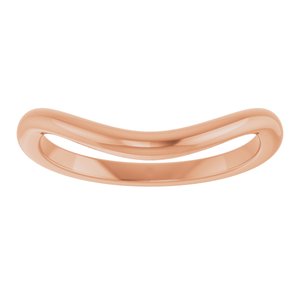 14K Rose Gold Polished Contour Band Size 7