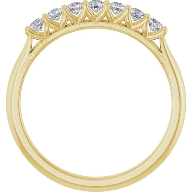14K Yellow Or White Gold Or Platinum Round Polished Natural Diamond Anniversary Band