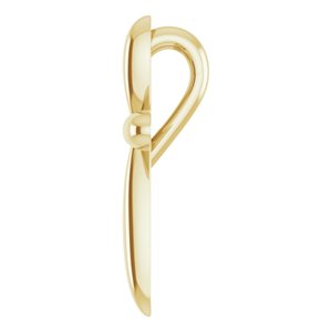 14K Yellow Gold 14.65 X 11.2 Mm Polished Cross Pendant