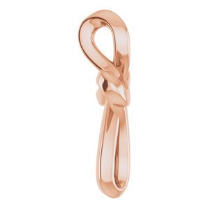 14K Rose Gold 13.35 X 10.42 Mm Polished Youth Cross Pendant