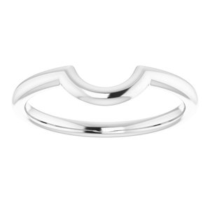 14K White Gold 6 Mm Contour Band Size 7
