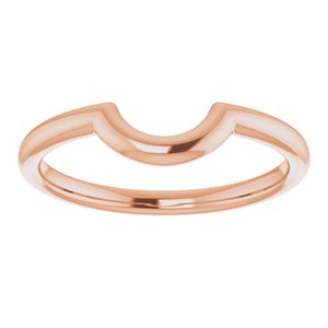 14K Rose Gold 6 Mm Contour Band Size 7