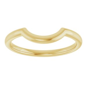 14K Yellow Gold 8.6 Mm Contour Band Size 7
