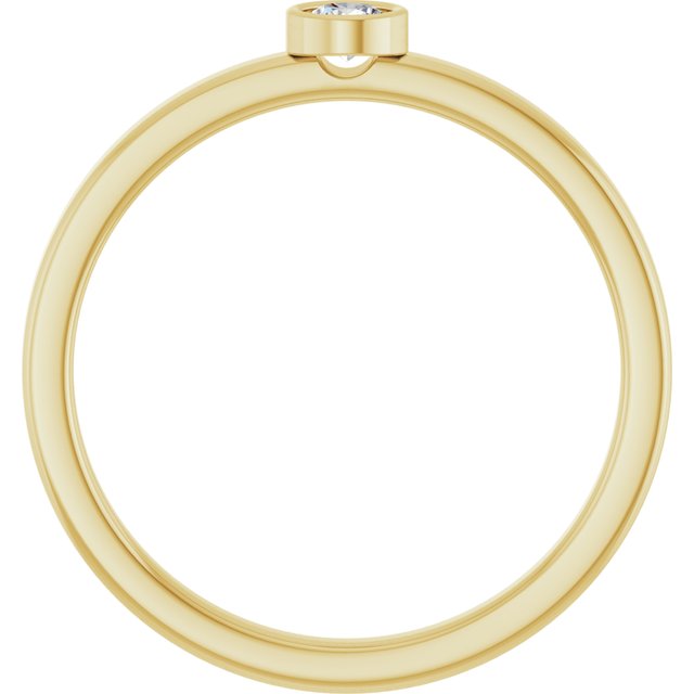14K Yellow Or White Gold Or Rhodium-Plated Steling Silver Round Polished Natural Gemstone Ring