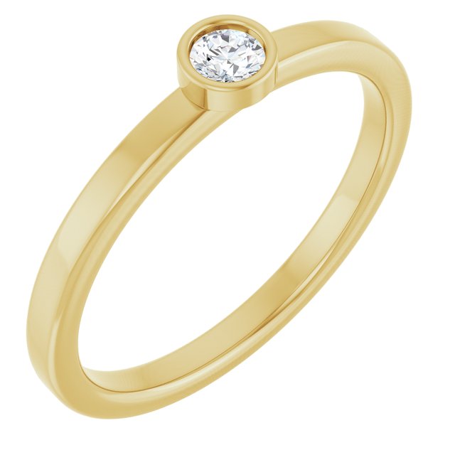 14K Yellow Or White Gold Or Rhodium-Plated Steling Silver Round Polished Natural Gemstone Ring