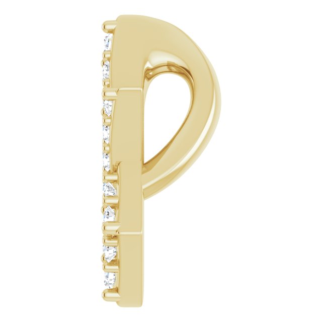 14K Yellow Gold Round 11 X 9.54 Mm 1Mm I1, G-H Polished 1/10 Ctw Natural Diamond Star Of David Pendant