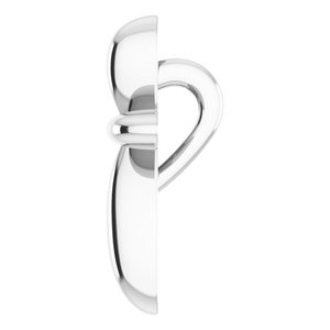 14K White Gold 10 X 7.72 Mm Polished Cross Pendant