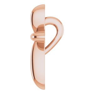 14K Rose Gold 10 X 7.72 Mm Polished Cross Pendant