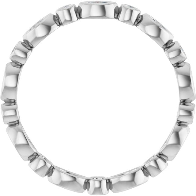 14K White Or Rose Gold Marquise 3 X 1.5 Mm Si2-Si3, Ghi Polished 1/3 Ctw Natural Diamond Eternity Band, Size 7