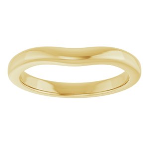 14K Yellow Gold Round All Sizes Polished Matching Band