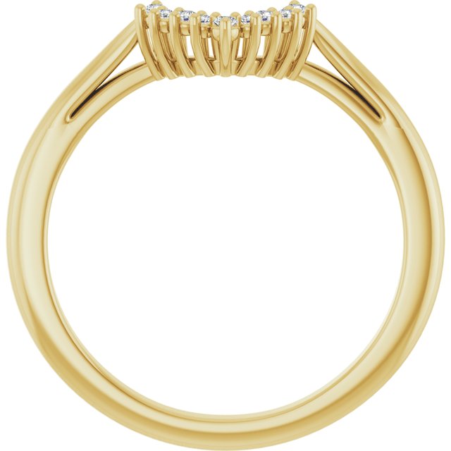 14K White Or Yellow Or Rose Gold Marquise 8 X 4 Mm Si2-Si3, Ghi Polished .06 Ctw Natural Diamond Matching Band, Size 7