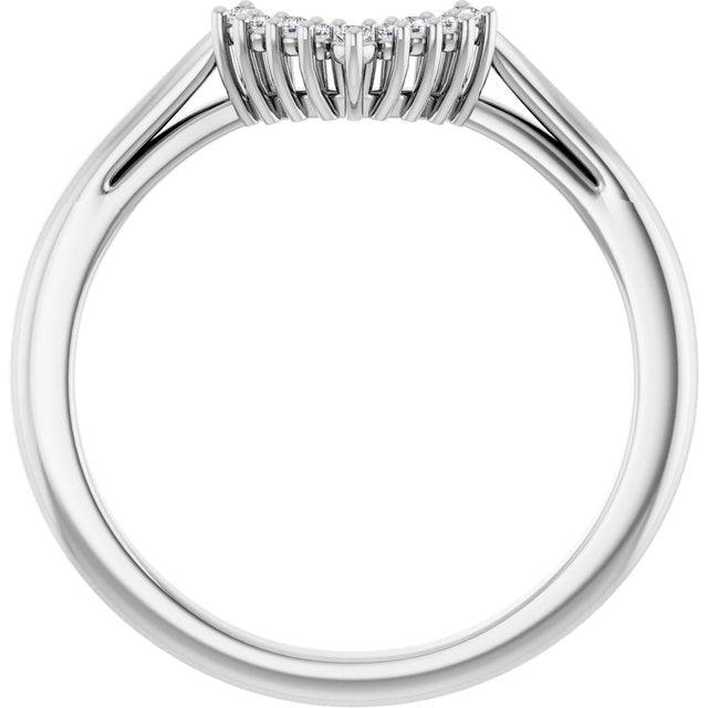 14K White Or Yellow Or Rose Gold Marquise 8 X 4 Mm Si2-Si3, Ghi Polished .06 Ctw Natural Diamond Matching Band, Size 7