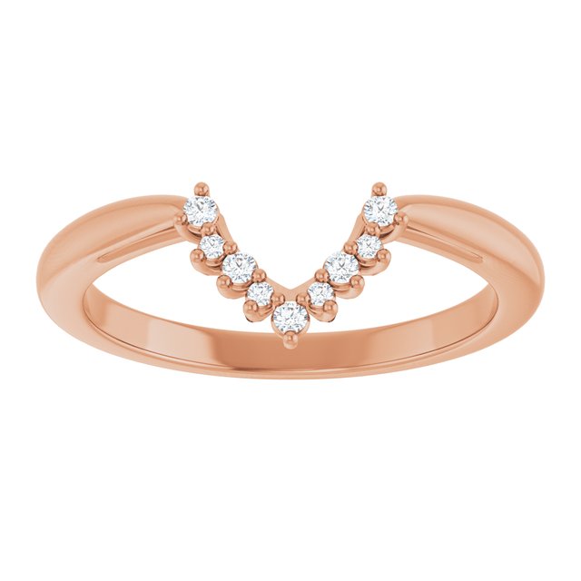 14K White Or Yellow Or Rose Gold Marquise 8 X 4 Mm Si2-Si3, Ghi Polished .06 Ctw Natural Diamond Matching Band, Size 7