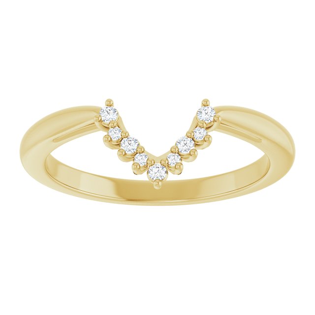 14K White Or Yellow Or Rose Gold Marquise 8 X 4 Mm Si2-Si3, Ghi Polished .06 Ctw Natural Diamond Matching Band, Size 7