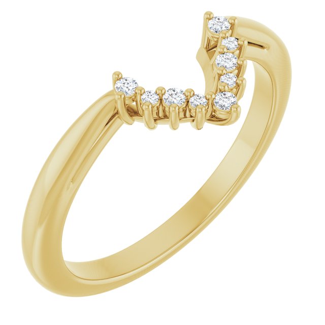 14K White Or Yellow Or Rose Gold Marquise 8 X 4 Mm Si2-Si3, Ghi Polished .06 Ctw Natural Diamond Matching Band, Size 7