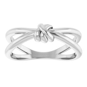 Sterling Silver Polished Knot Ring Size 7
