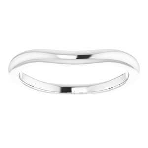 14K White Gold Polished Matching Band Size 7