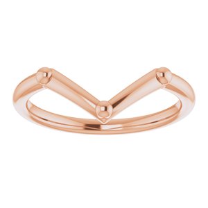 14K Rose Gold Polished Geometric Ring Size 7