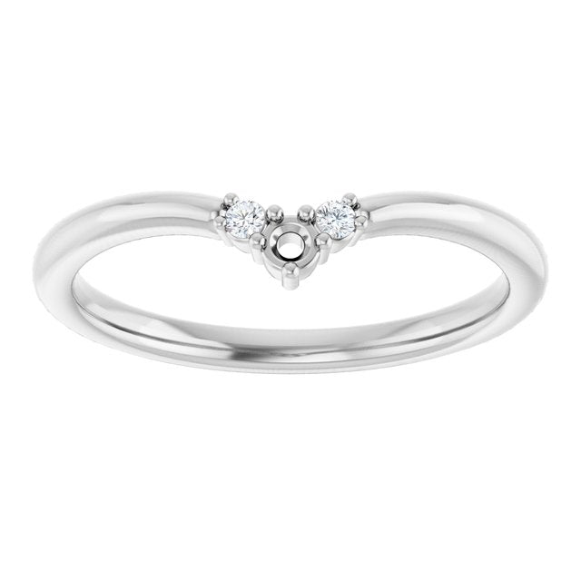 14K Yellow Or White Gold Round 2 Mm Polished .06 Ctw Lab Grown Diamond Contour Band