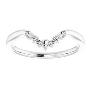 14K White Gold Polished Matching Band Size 7
