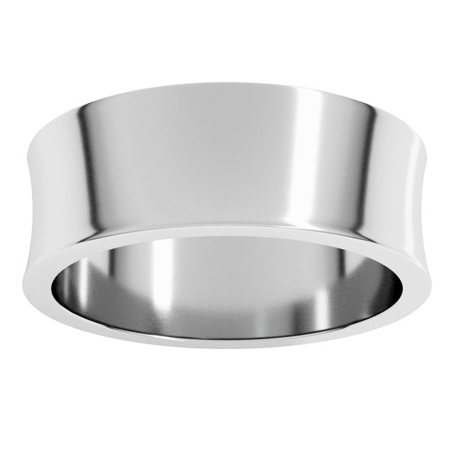 14K Yellow Or White Or Rose Gold Or Sterling Silver Standard Lightweight Concave Light Band