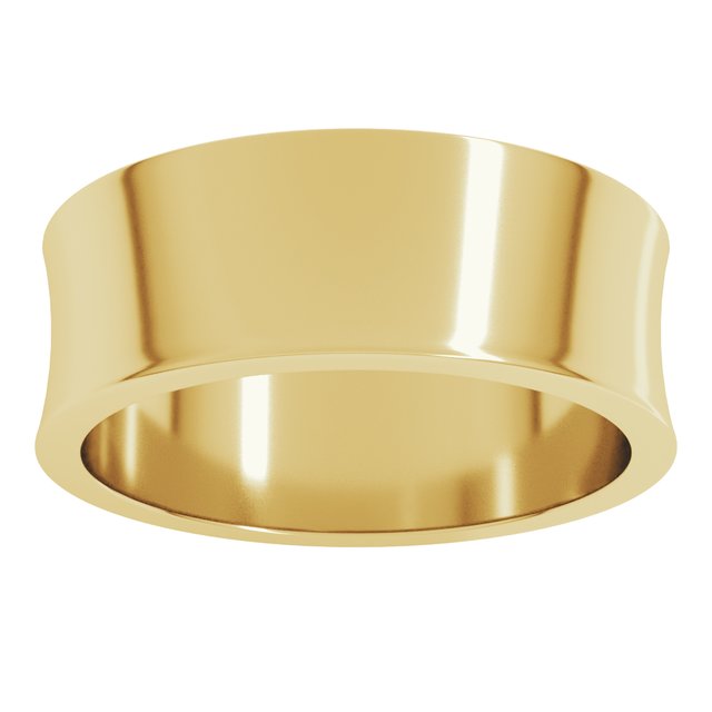 14K Yellow Or White Or Rose Gold Or Sterling Silver Standard Lightweight Concave Light Band