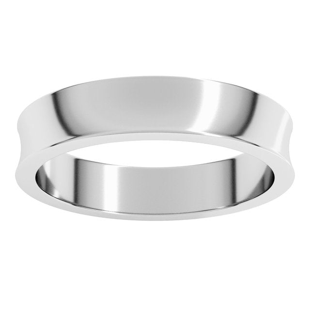 14K Yellow Or White Or Rose Gold Or Sterling Silver Standard Lightweight Concave Light Band