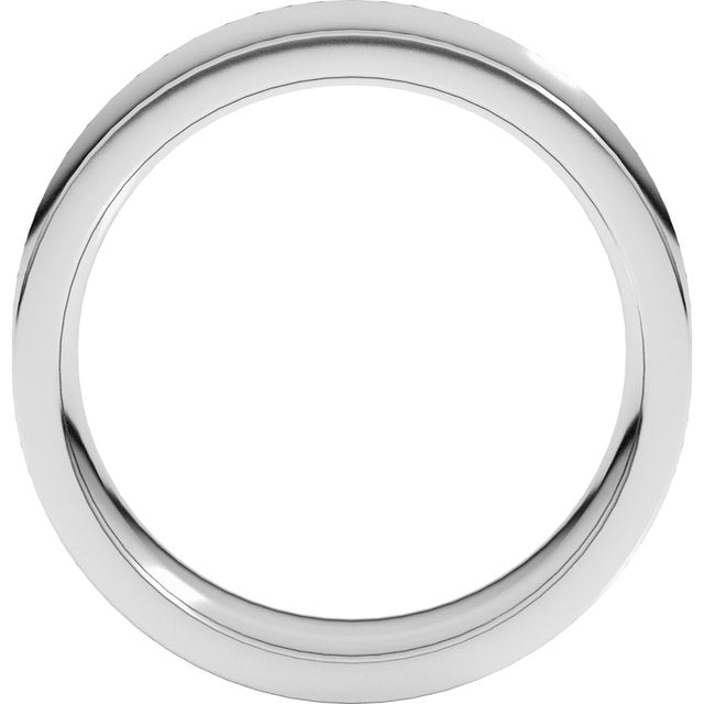 14K Yellow Or White Gold Or Sterling Silver Or Platinum Standard Weight Concave Comfort Fit Band
