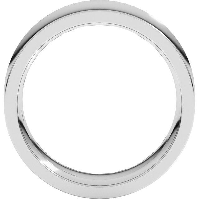 14K Yellow Or White Gold Or Sterling Silver Or Platinum Standard Weight Concave Comfort Fit Band