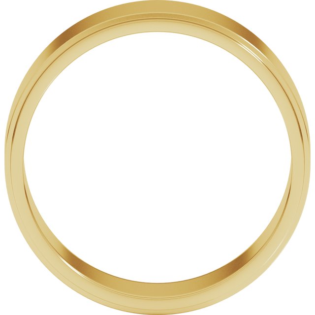 22K Yellow Gold 7 mm Standard Stepped-Edge Flat Band Size 8
