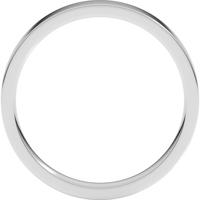 14K Rose Gold Or Sterling Silver Or Platinum Lightweight Flat Comfort Fit Light Band