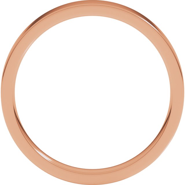 14K Rose Gold Or Sterling Silver Or Platinum Lightweight Flat Comfort Fit Light Band