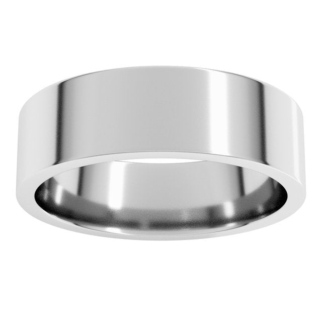 14K Rose Gold Or Sterling Silver Or Platinum Lightweight Flat Comfort Fit Light Band