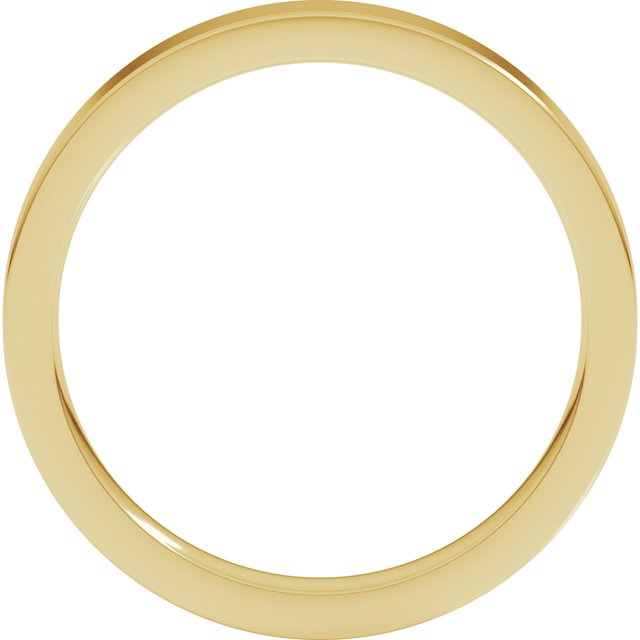 18K Yellow Or White Or Rose Gold Standard Weight Flat Comfort Fit Band