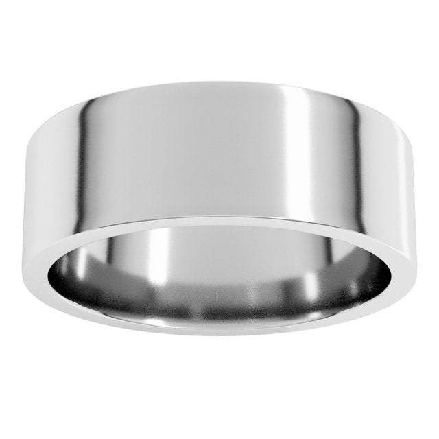 14K Rose Gold Or Sterling Silver Or Platinum Lightweight Flat Comfort Fit Light Band