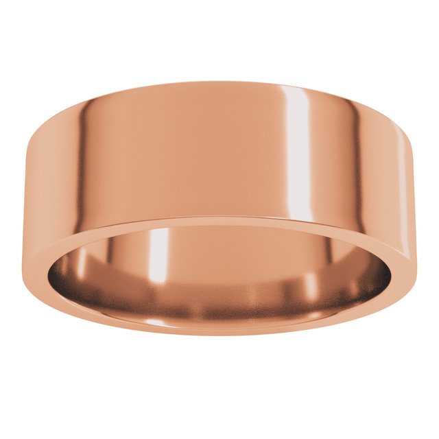 14K Rose Gold Or Sterling Silver Or Platinum Lightweight Flat Comfort Fit Light Band