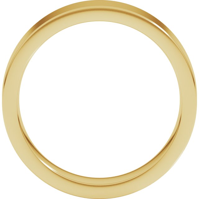 18K Yellow Or White Or Rose Gold Standard Weight Flat Comfort Fit Band