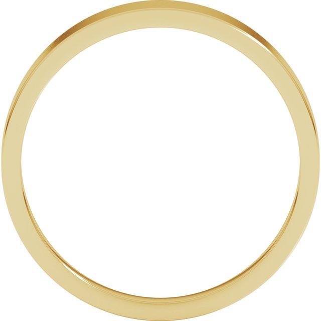 14K Yellow Or White Or Rose Gold Or Sterling Silver Or Platinum Standard Fit Flat Tapered Band
