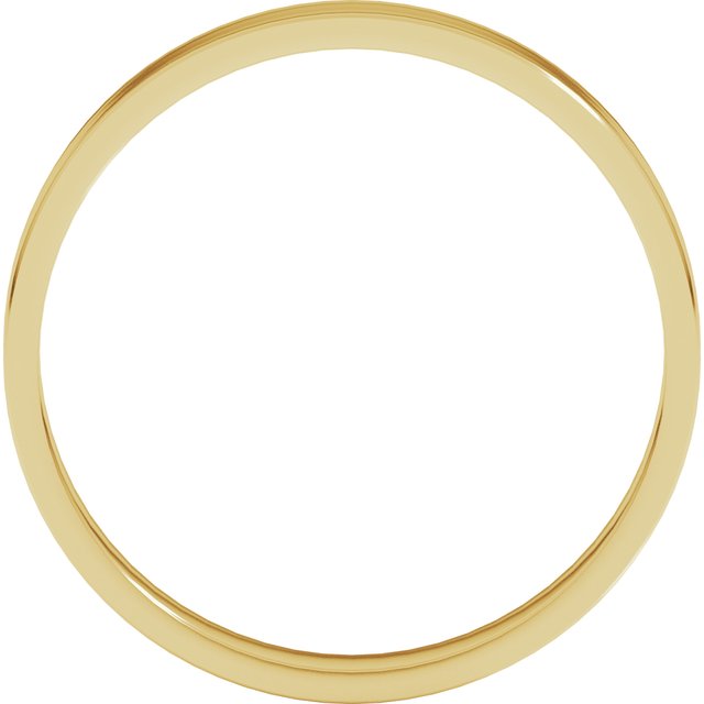14K Yellow Or White Or Rose Gold Or Sterling Silver Standard Ultra-Lightweight Flat Ultra-Lightweight Band, Size 7