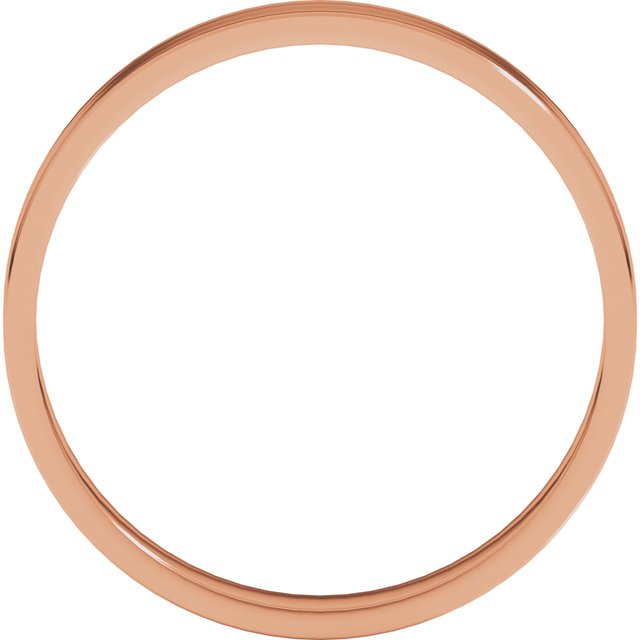 14K White Or Rose Gold Or Sterling Silver Or Platinum Flat Ultra-Lightweight Band