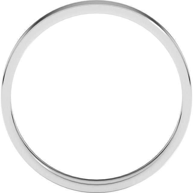 14K Yellow Or White Or Rose Gold Or Sterling Silver Standard Ultra-Lightweight Flat Ultra-Lightweight Band, Size 7