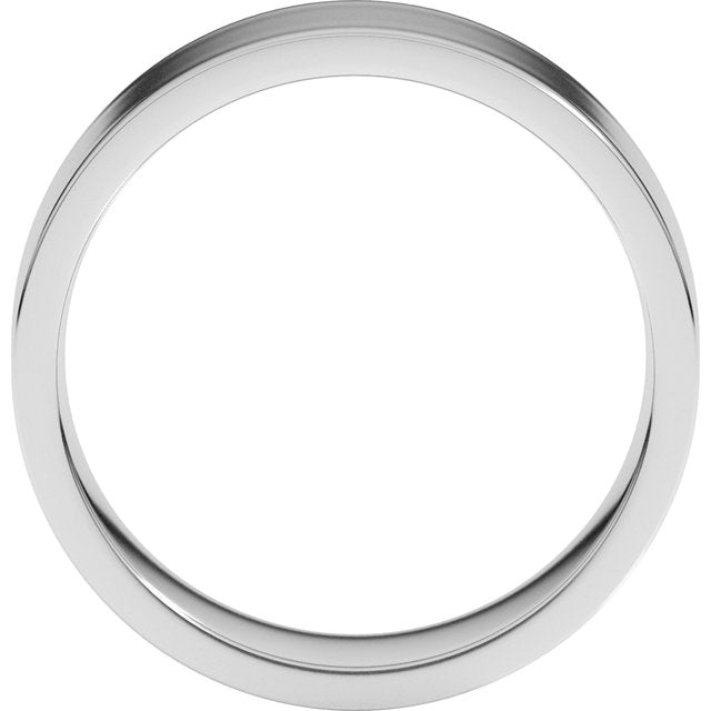 14K Rose Gold Or Sterling Silver Or Platinum Lightweight Flat Comfort Fit Light Band