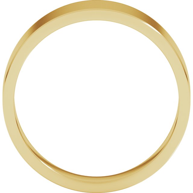 14K Yellow Or White Or Rose Gold Or Sterling Silver Or Platinum Standard Fit Flat Tapered Band