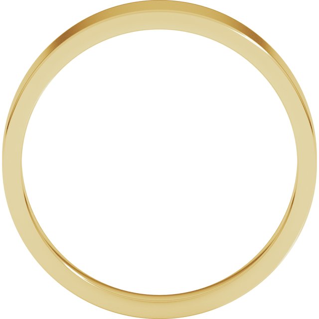 14K Yellow Or White Or Rose Gold Or Sterling Silver Or Platinum Standard Fit Flat Tapered Band