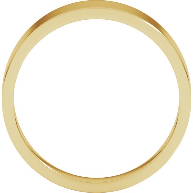 14K Yellow Or White Or Rose Gold Or Sterling Silver Or Platinum Standard Fit Flat Tapered Band