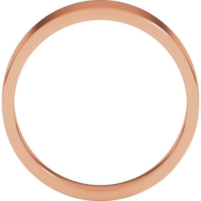 14K Yellow Or White Or Rose Gold Or Sterling Silver Or Platinum Standard Fit Flat Tapered Band
