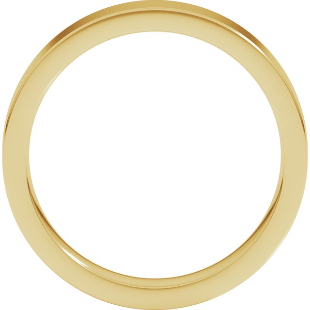 18K Yellow Or White Or Rose Gold Standard Weight Flat Comfort Fit Band