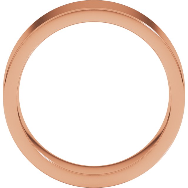 14K Rose Gold Or Sterling Silver Or Platinum Or Palladium Standard Weight Flat Comfort Fit Band