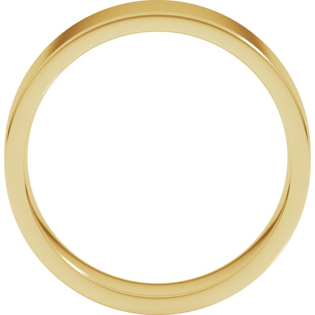 18K Yellow Or White Or Rose Gold Lightweight Flat Comfort Fit Light Band